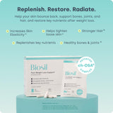 Biosil – bouteille, gros plan sur la formule végan et sans allergènes.