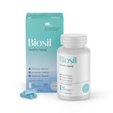 Capsules Biosil Vieillissement Sain, visualisation des gélules faciles à avaler pour peau et cheveux.