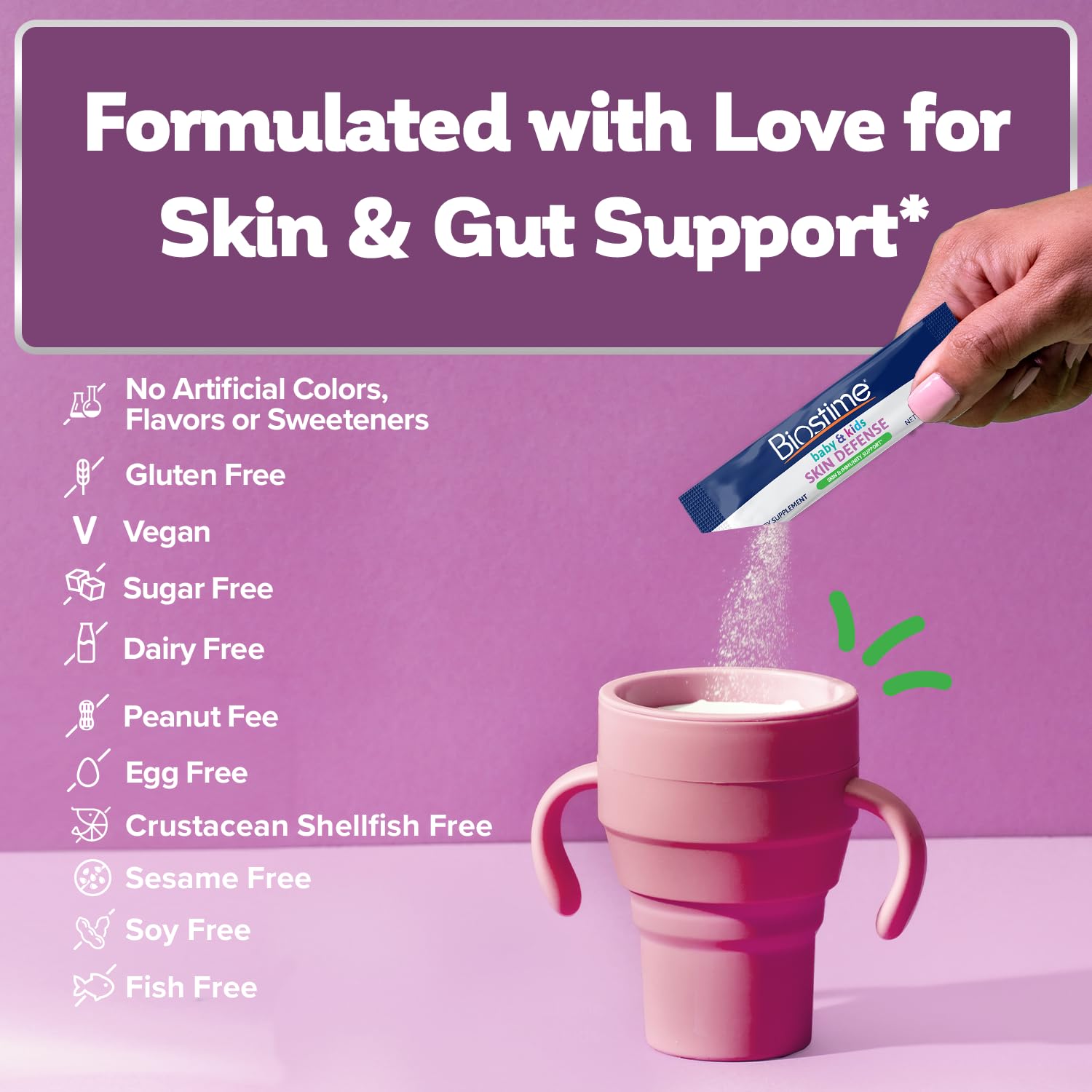 Biostime Skin Defense, prébiotiques FOS pour nourrir le microbiote intestinal