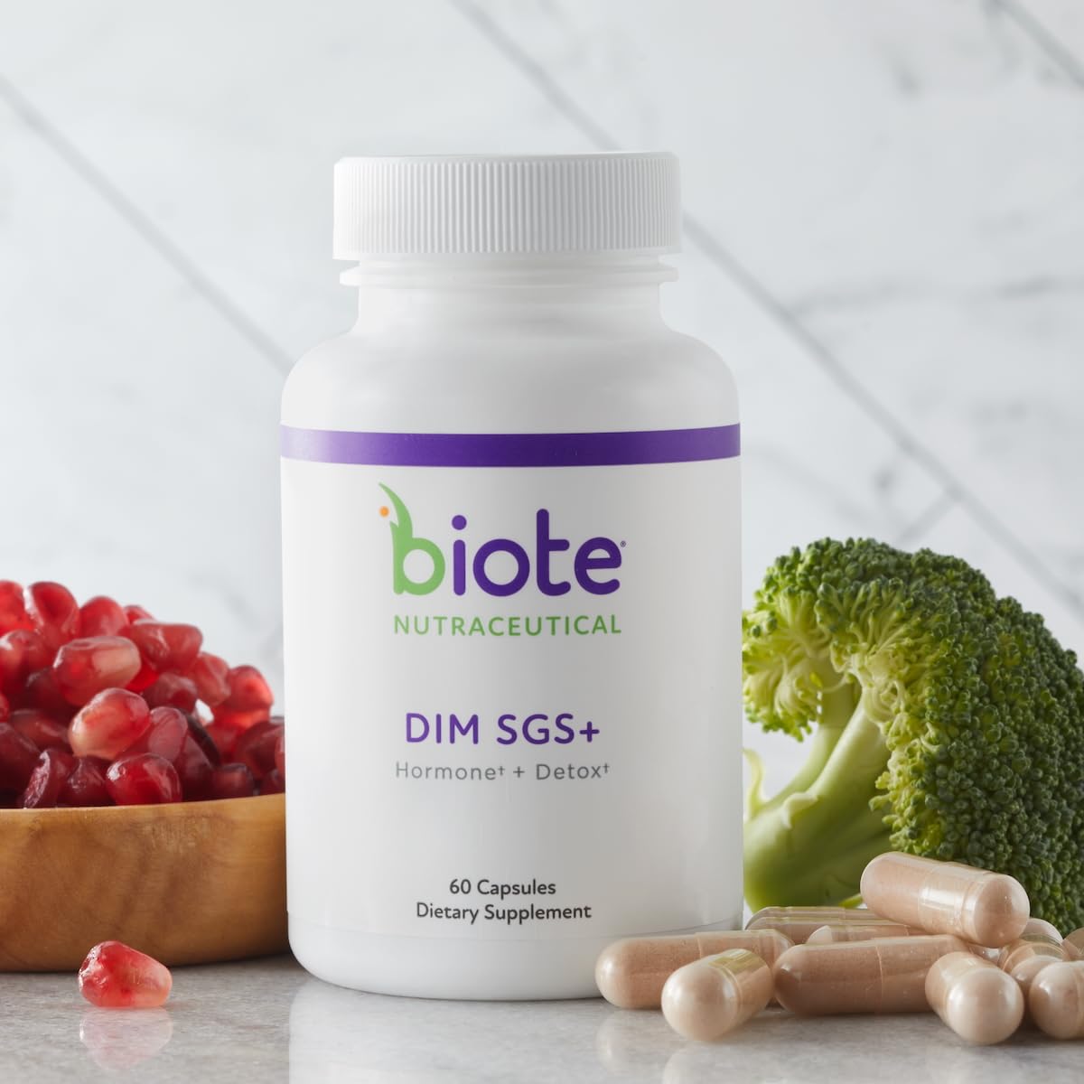 Biote DIM SGS+ emballage, option pratique pour la détoxification potentielle.