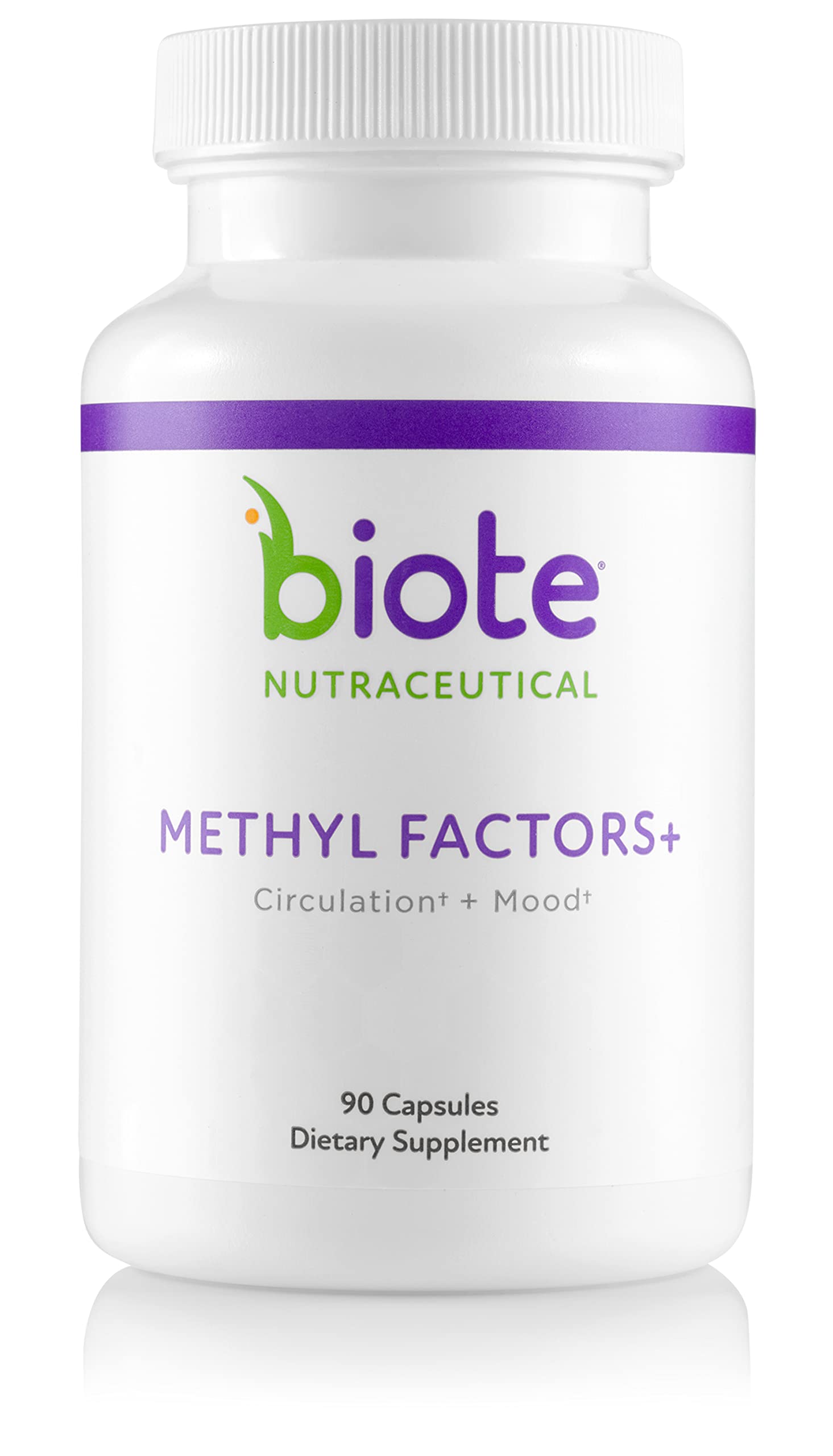 Biote Methyl Factors+ — bouteille élégante, potentiel soutien énergie et concentration.