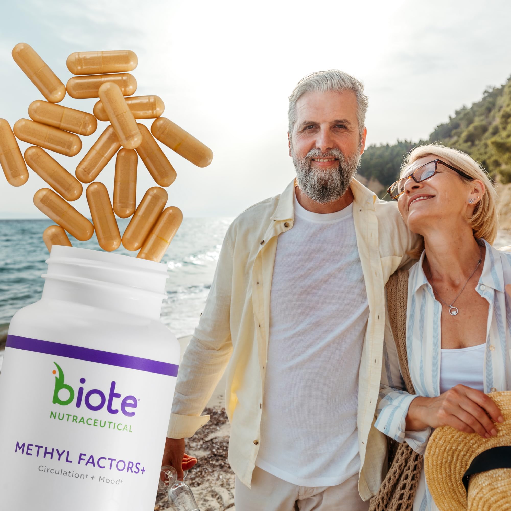 Biote Methyl Factors+ — emballage soigné, routine quotidienne pratique.