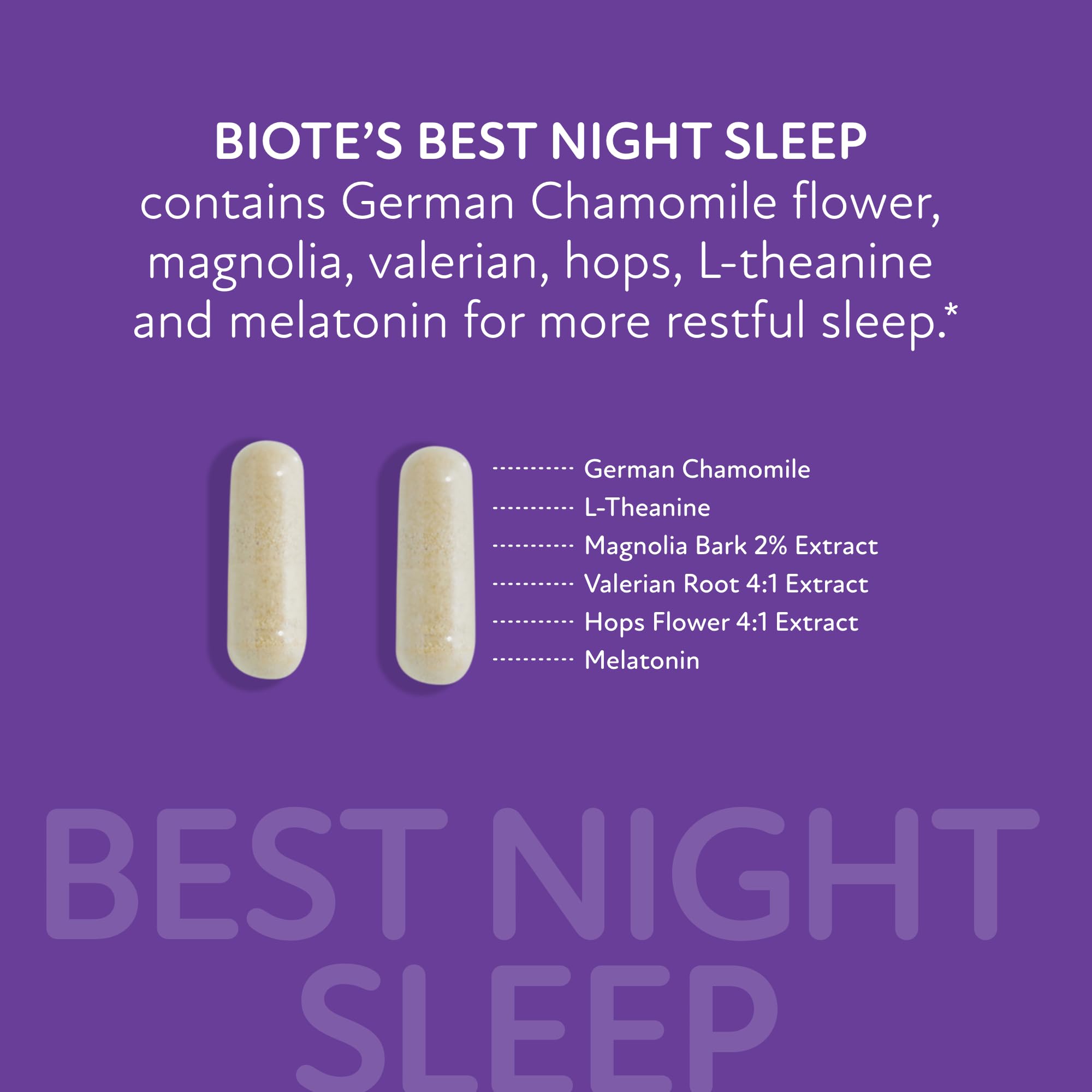 Biote rituel nuit - prise facile dans une routine apaisante.