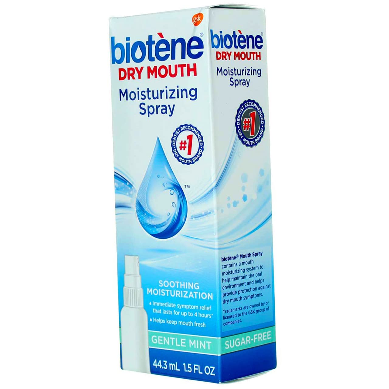 Biotène notice produit, instructions simples pour utiliser le spray buccal.