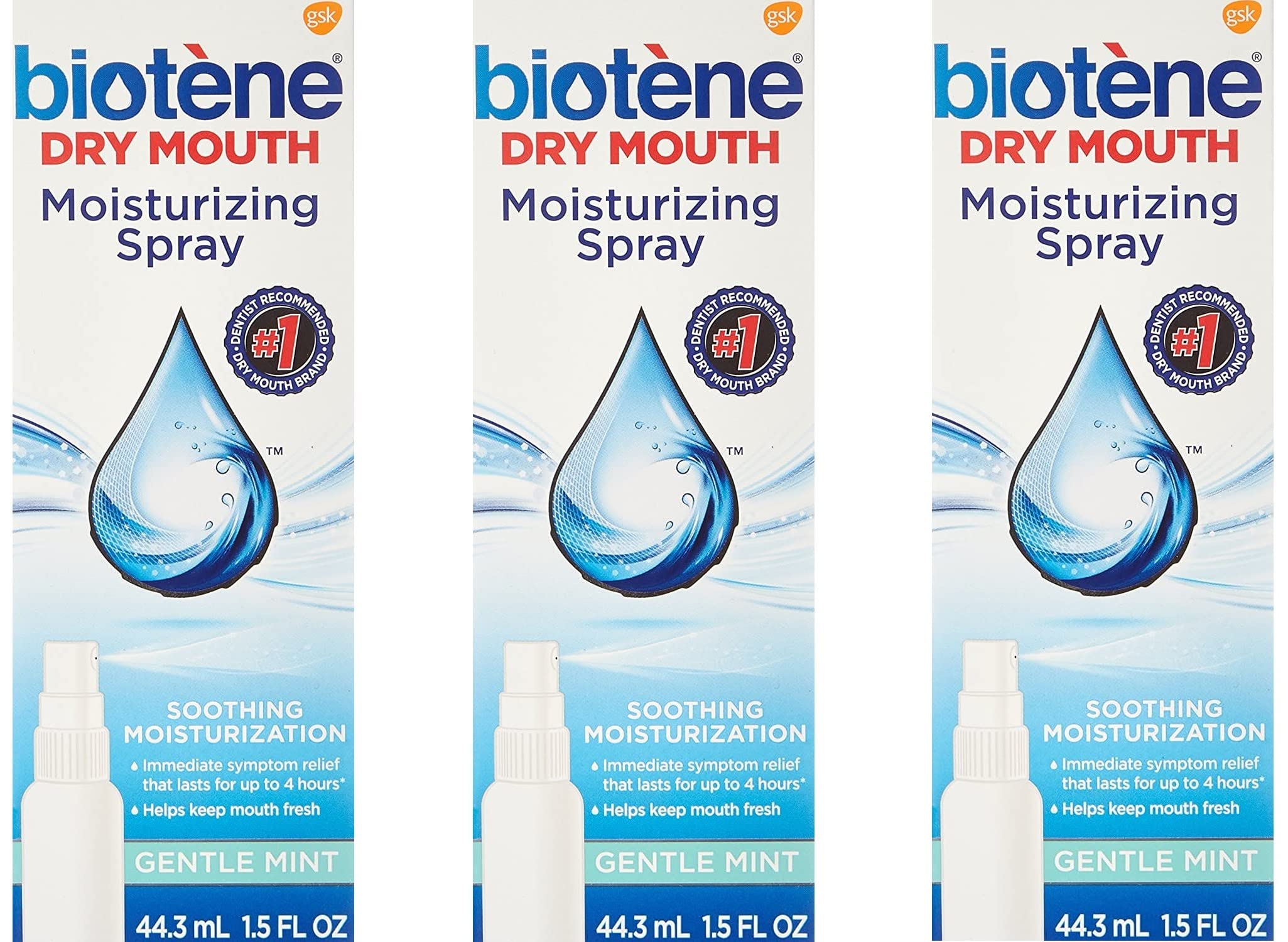 Biotène vaporisateur buccal hydratant menthe douce pour une bouche confortable