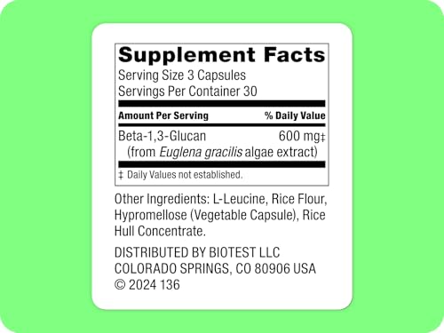 Biotest Beta-Glucane gelules-boite : présentation pratique pour une prise quotidienne.