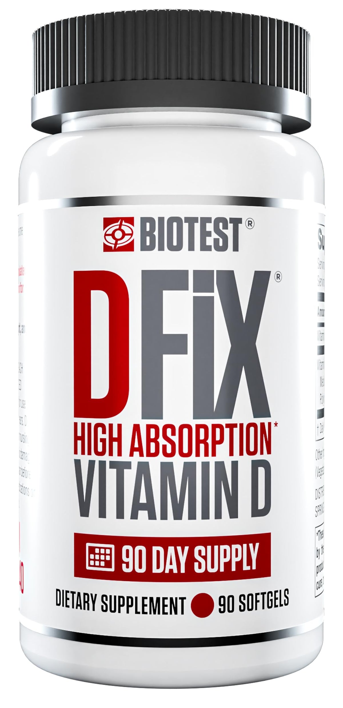 Biotest D Fix – bouteille avec 90 portions pour une routine quotidienne.