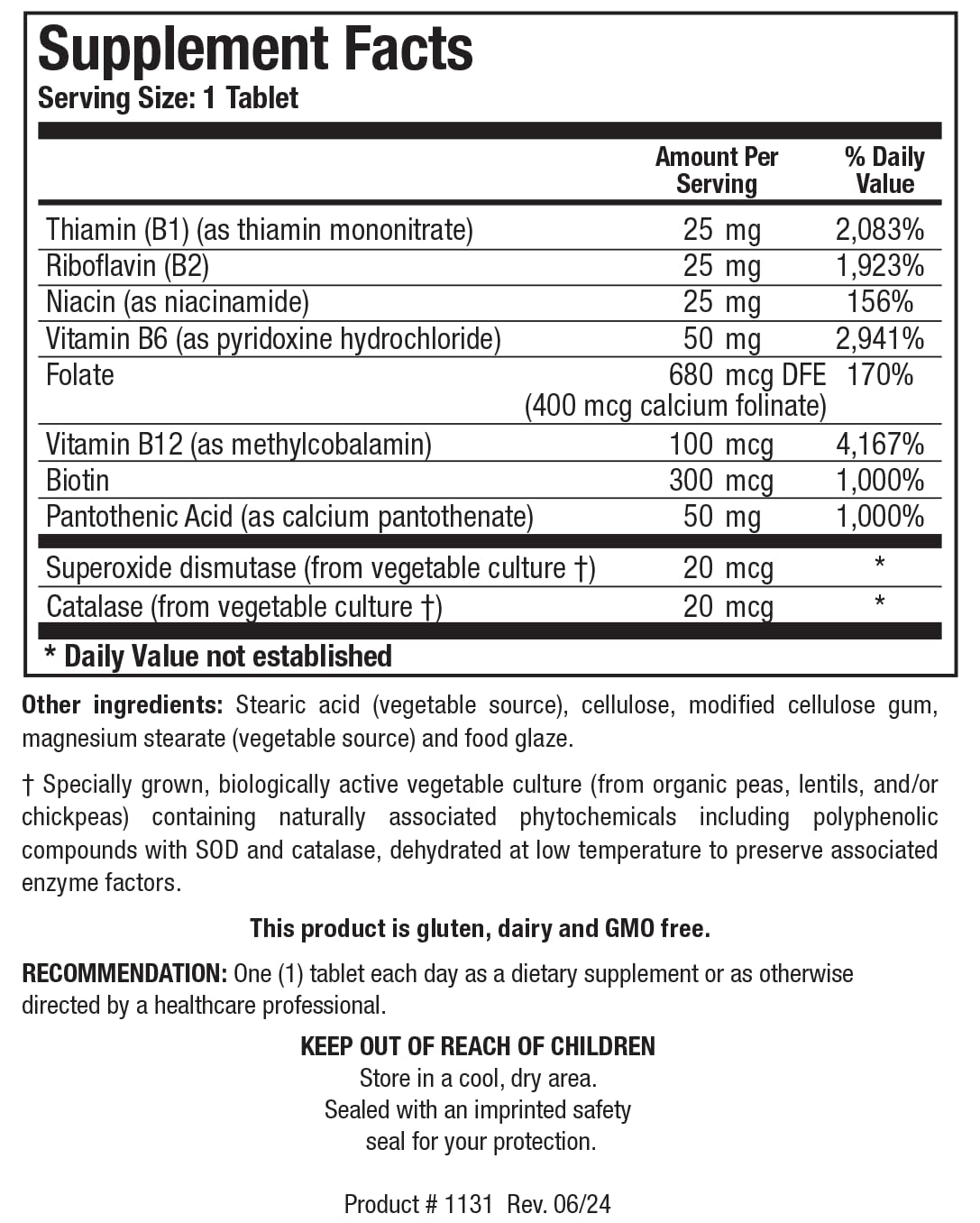 Biotics Research Bio B Complex, tablettes énergie pour le soutien métabolique quotidien.