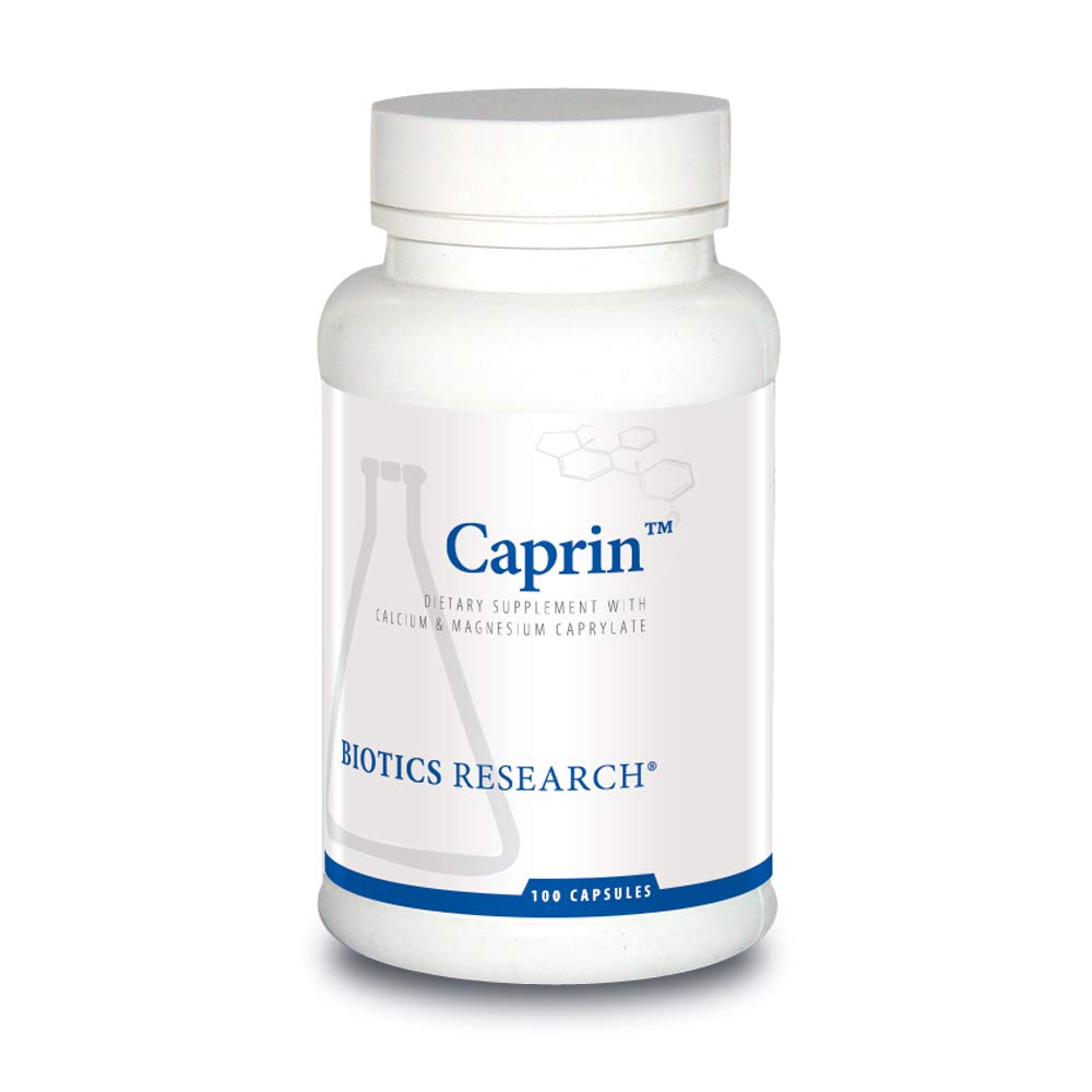 Biotics Research Caprin en bouteille acide caprylique 1200 mg, soutien digestif potentiel.