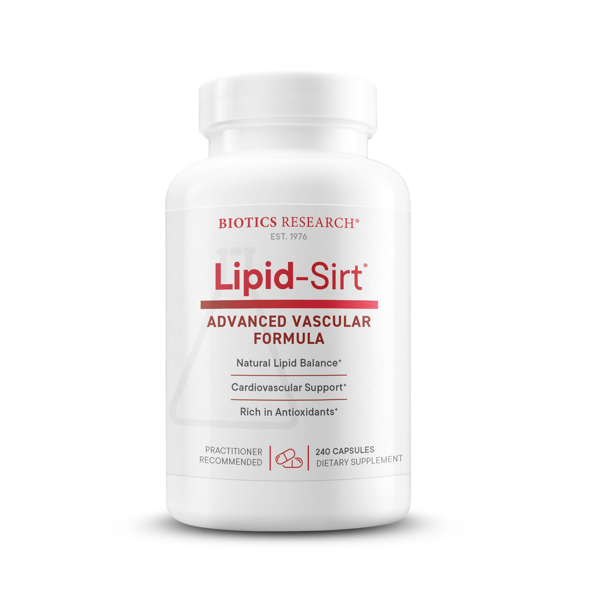 Biotics Lipid SIRT, bouteille: soutien potentiel à l'intégrité vasculaire et lipides sains