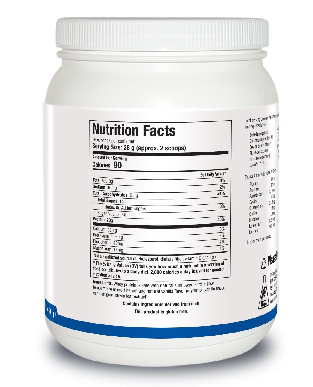 Dose BIOTICS RESEARCH isolat vanille prête à mesurer pour shake rapide