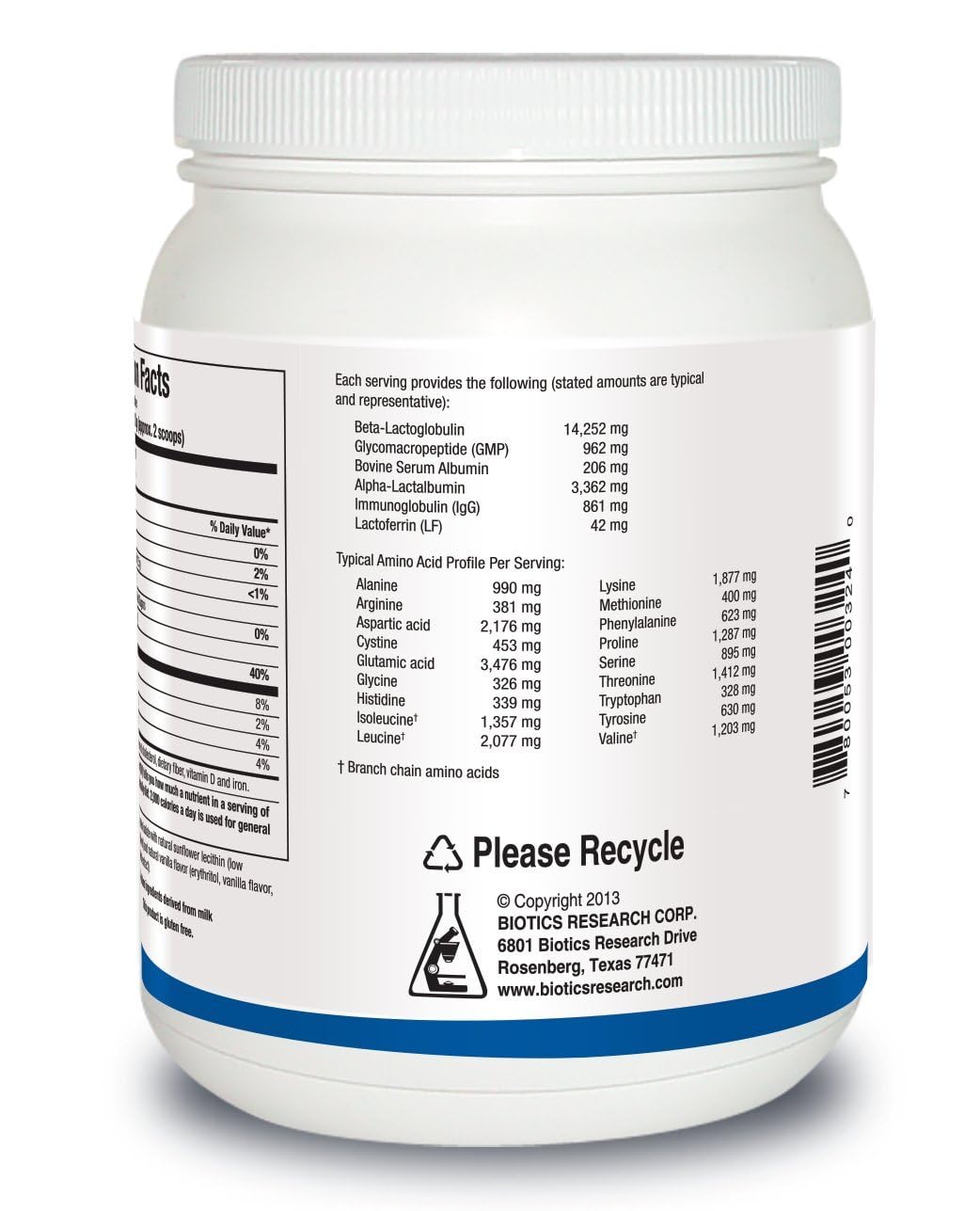 Shaker BIOTICS RESEARCH isolat vanille mélange homogène et texture agréable