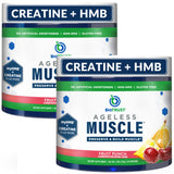 BioTrust Ageless Muscle bouteille et poudre, utilisation quotidienne potentielle pour la masse musculaire