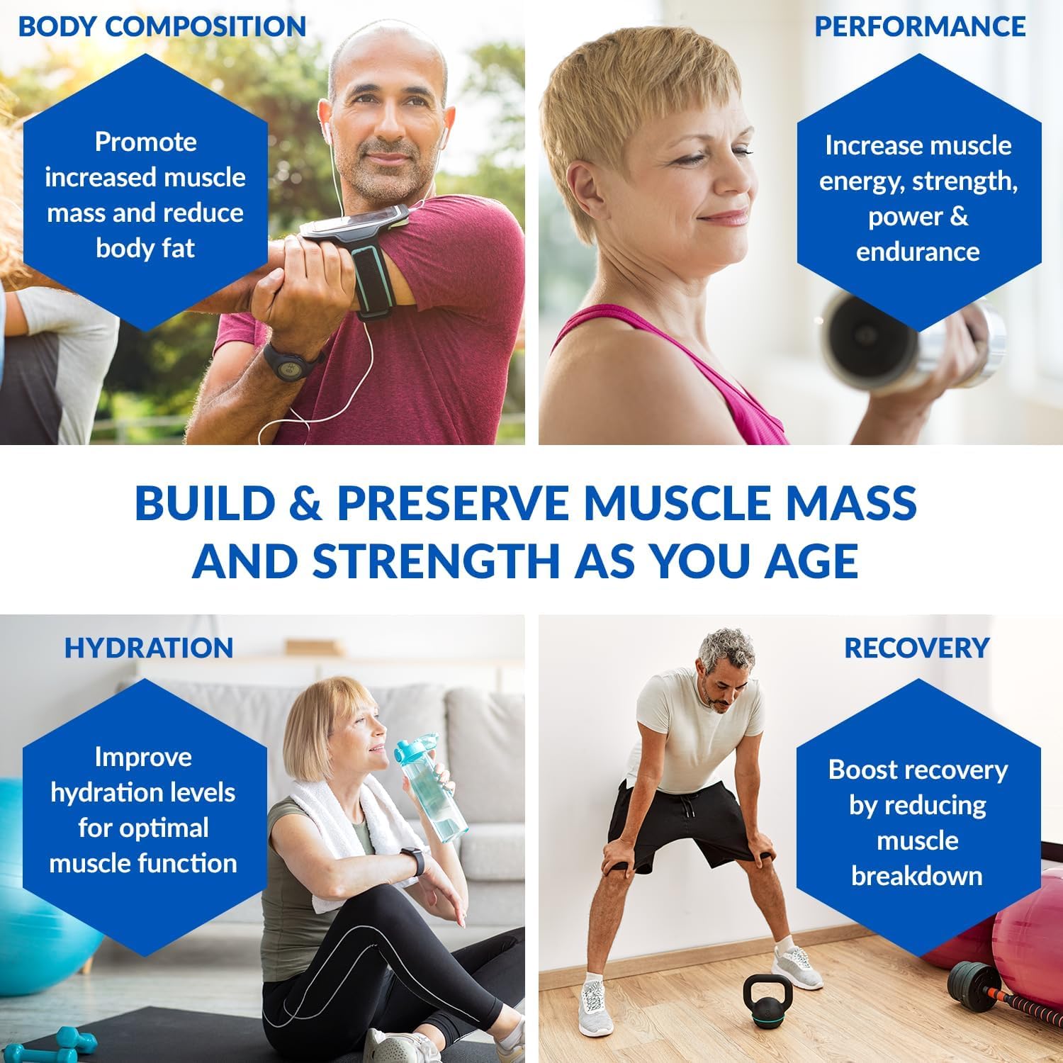 BioTrust Ageless Muscle shake saveur fruits rouges et agrumes, image gourmande