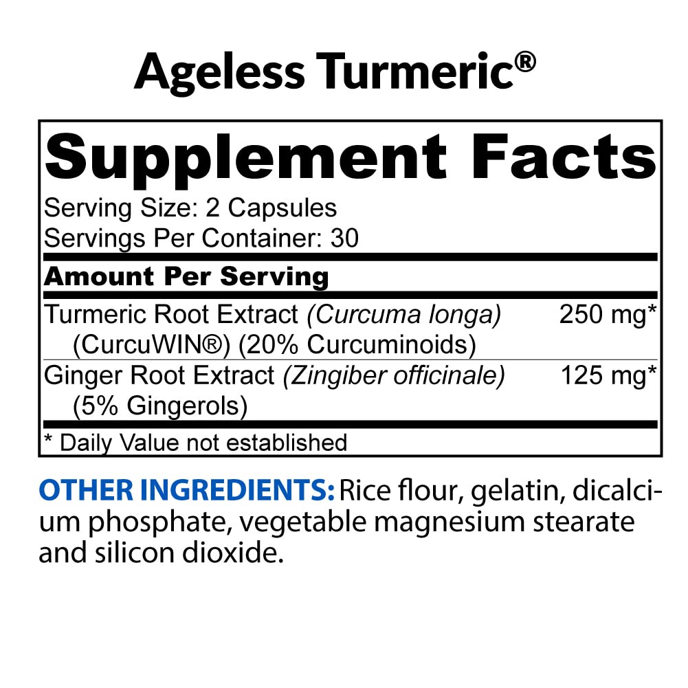 BioTrust Ageless Turmeric CurcuWIN extrait – absorption élevée et action durable.