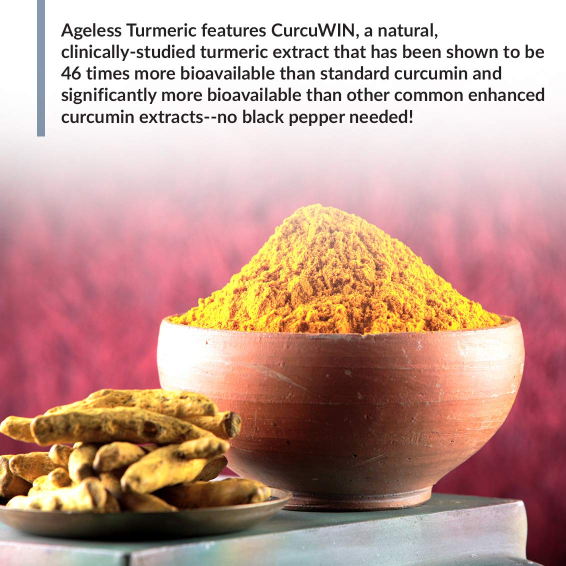 BioTrust Ageless Turmeric extrait de gingembre – association curcuminoïdes et gingembre pour le quotidien.