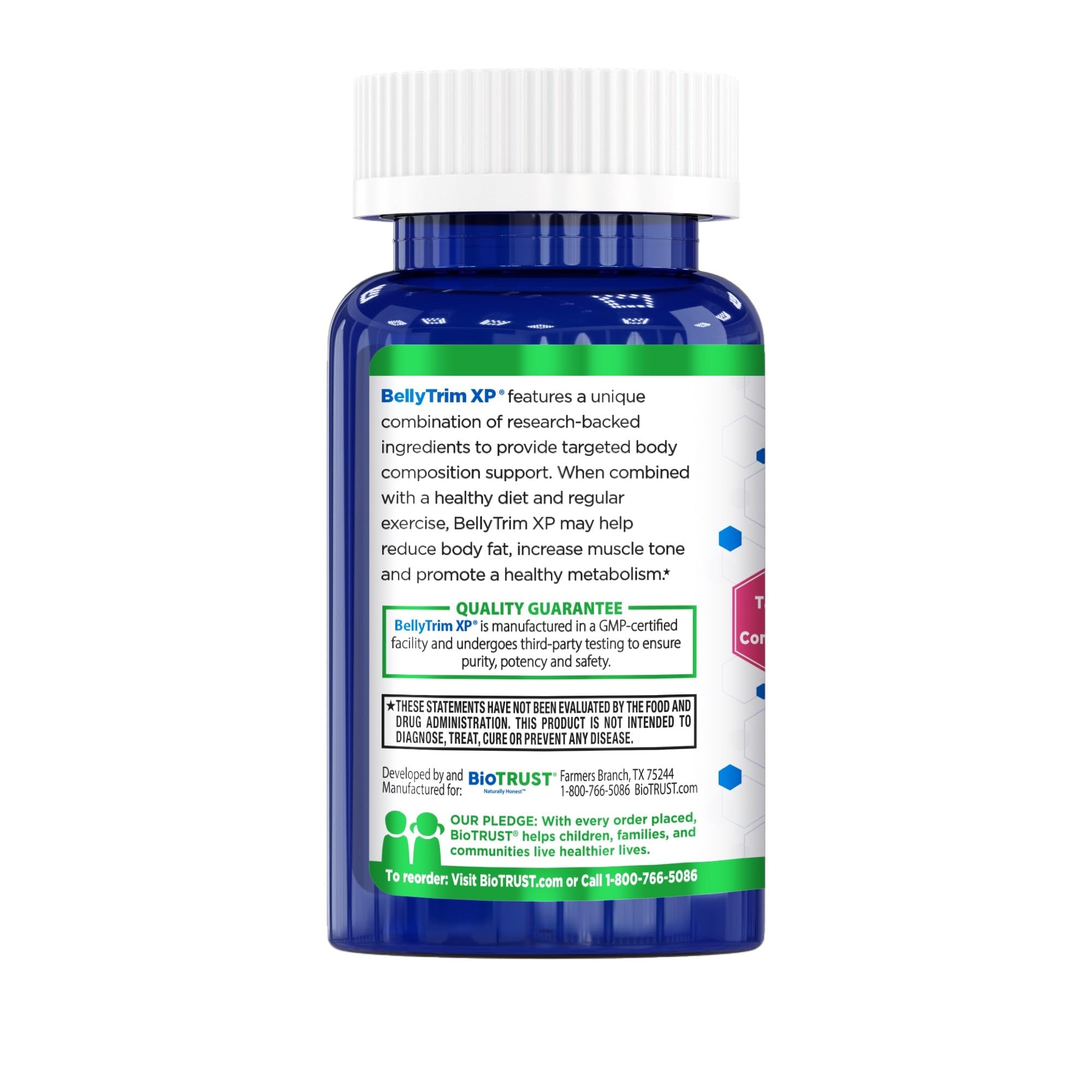 BioTrust BellyTrim XP, utilisation quotidienne suggérée pour une approche légère du bien-être.
