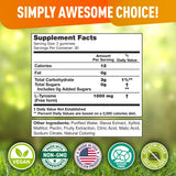 BioVit L Tyrosine Gummies – dosage 1000 mg par portion et focus potentiel.