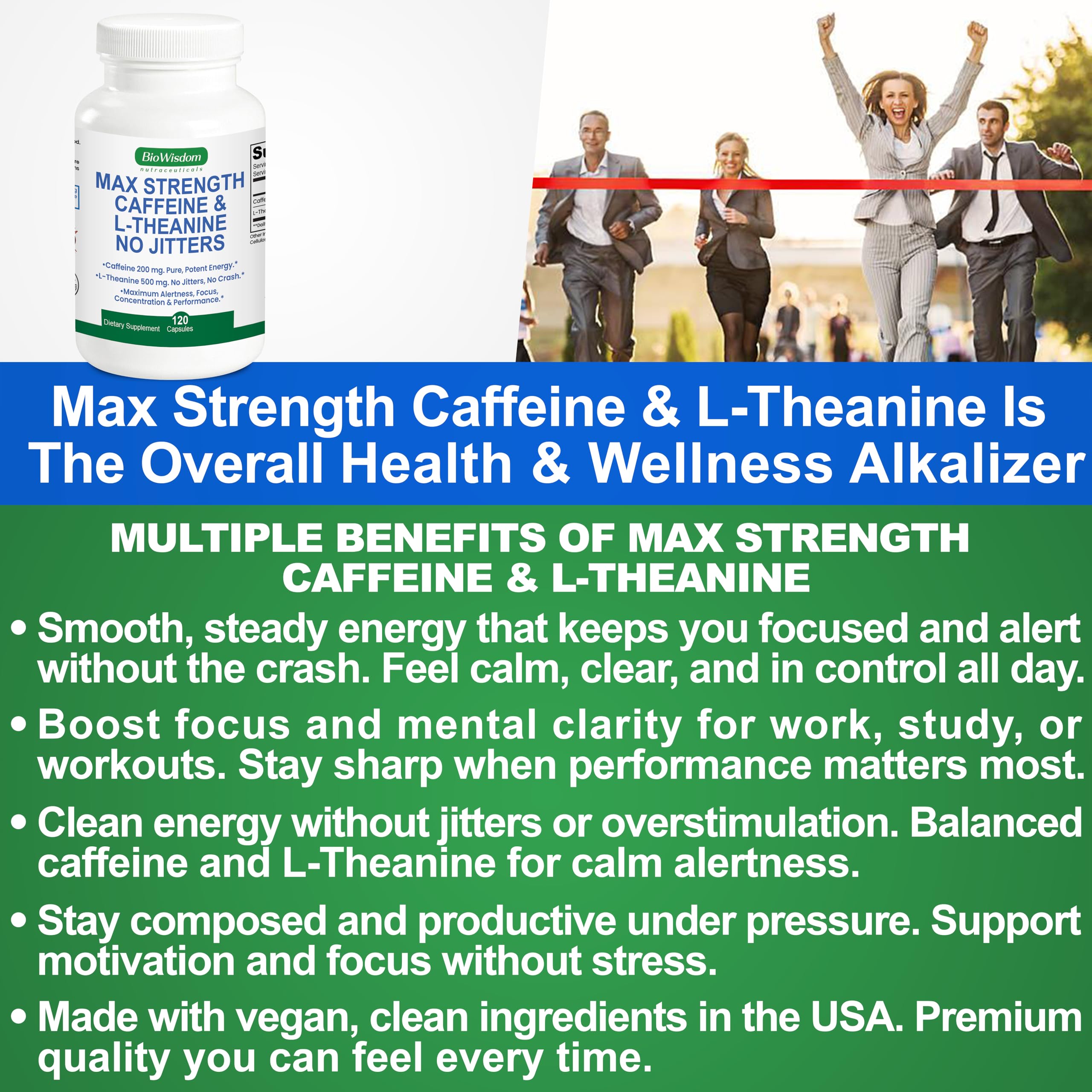 BioWisdom Max Strength capsule prête pour l’entraînement améliore performance et concentration