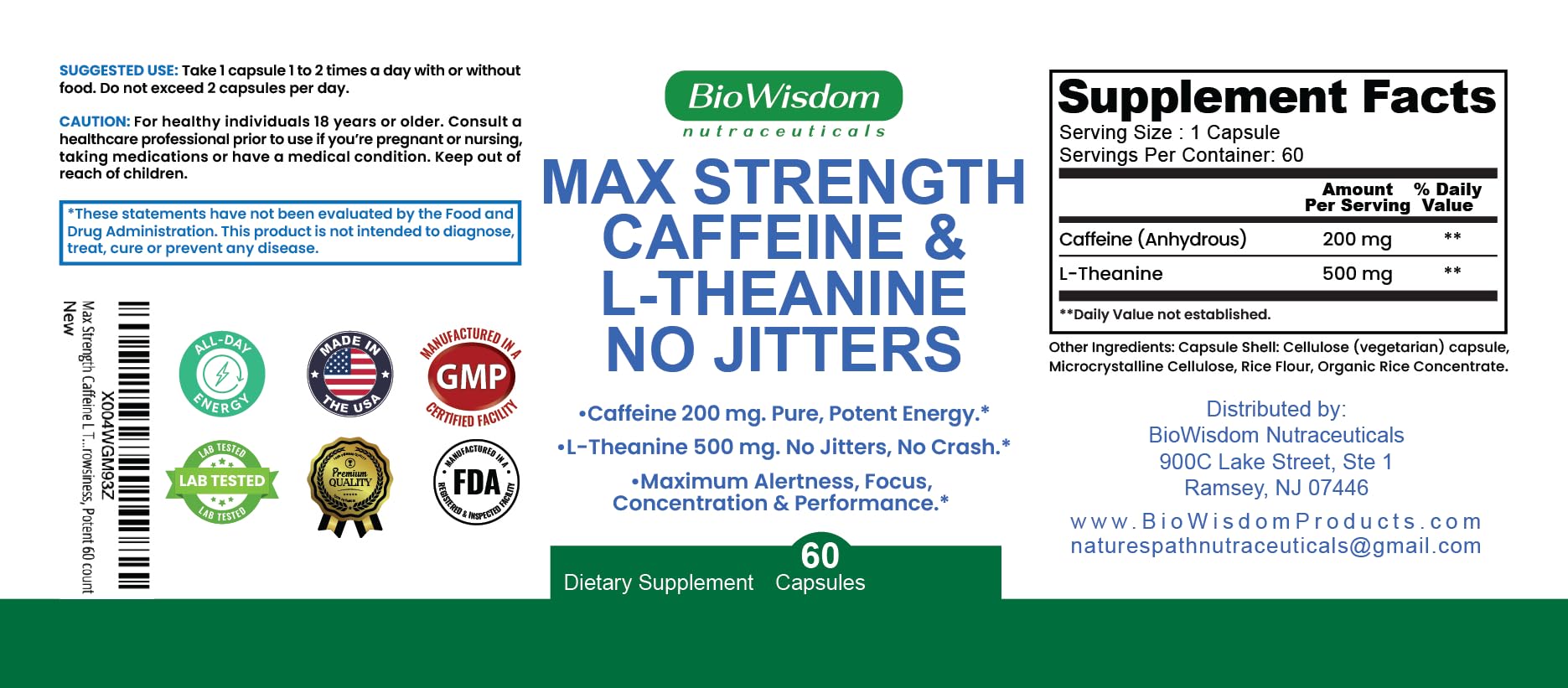 BioWisdom Max Strength emballage soigné reflétant qualité et fiabilité