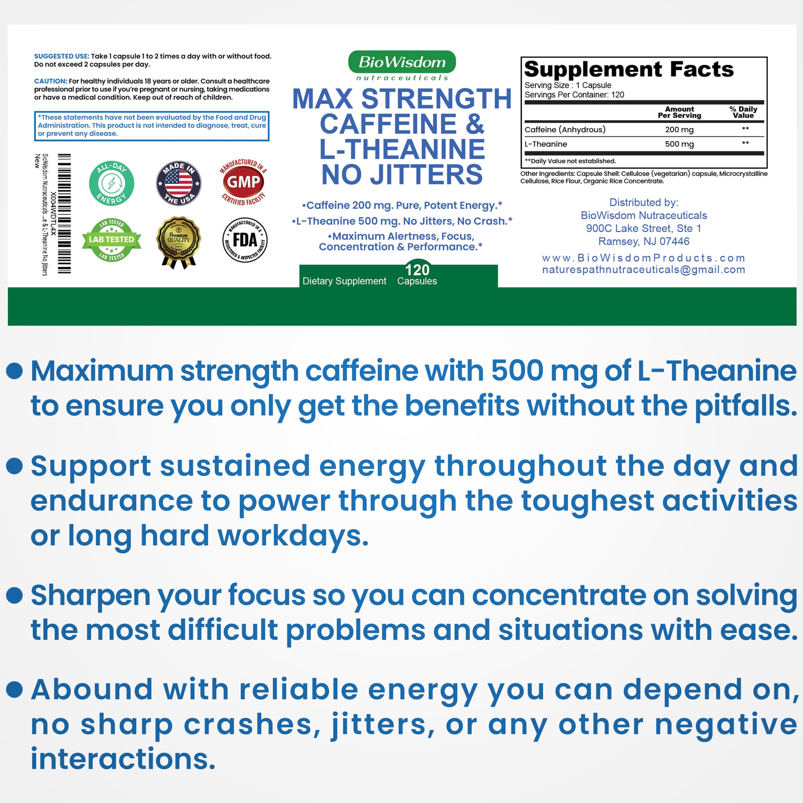 BioWisdom Max Strength énergie tout au long de la journée sans crash