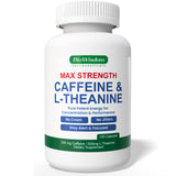 BioWisdom Max Strength Caféine L-Theanine: énergie forte sans jitter