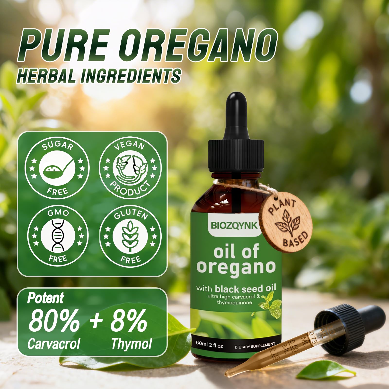 BIOZQYNK produit vegan et Non-GMO avec contrôles GMP et tests tiers.