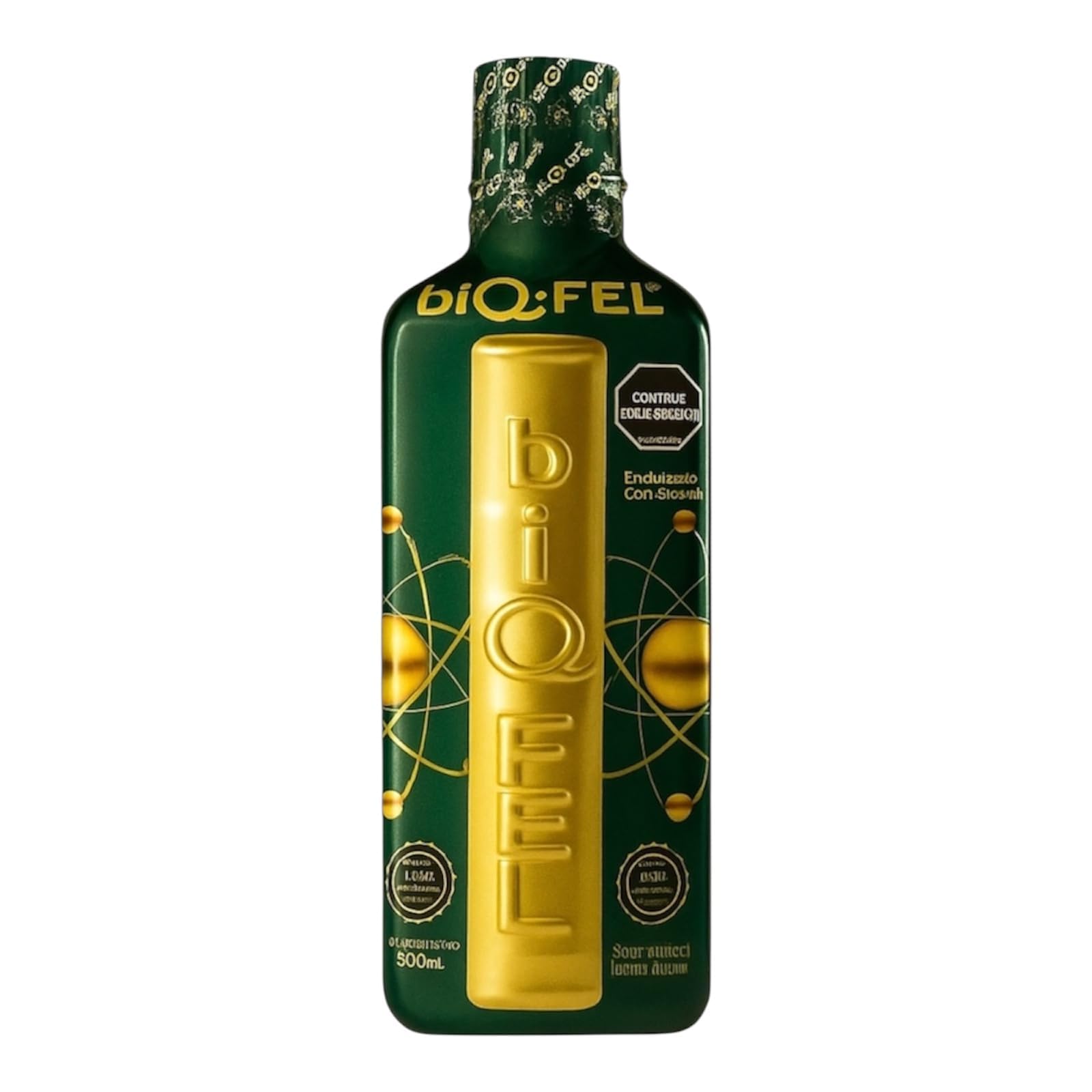 BiQ-FEL Multivitamine liquide dans sa bouteille pratique pour l’usage quotidien.
