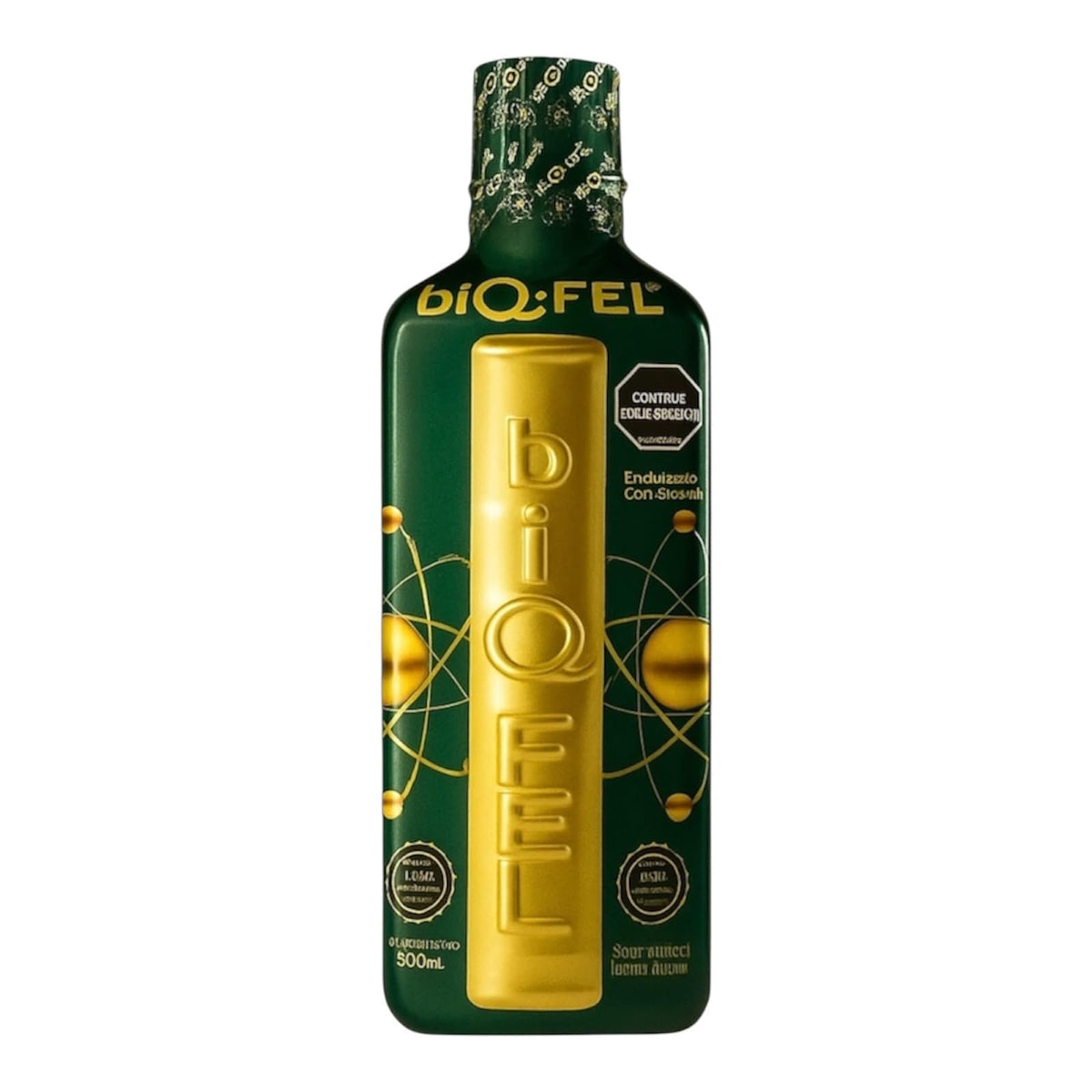 BiQ-FEL Multivitamine liquide dans sa bouteille pratique pour l’usage quotidien.