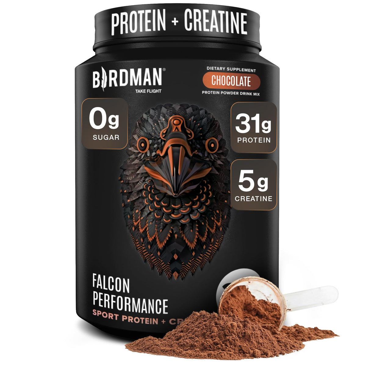 Birdman Falcon Performance – emballage chocolat, source de protéine végétale et énergie durable