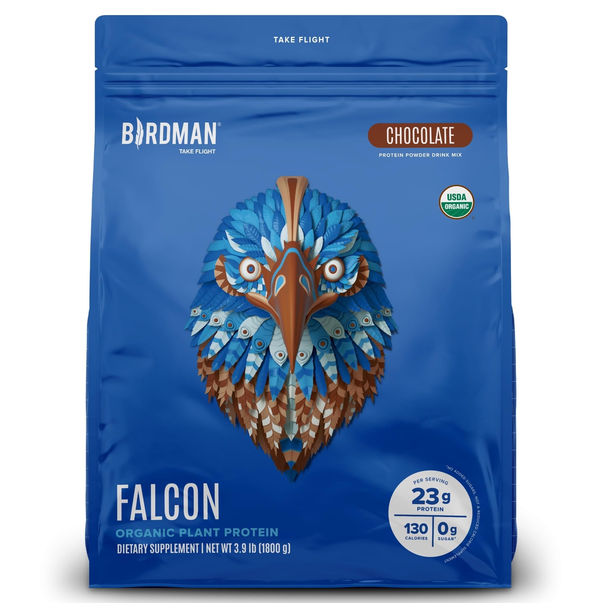 BIRDMAN Falcon poudre protéine végétale chocolat pour boissons protéinées riches en protéines