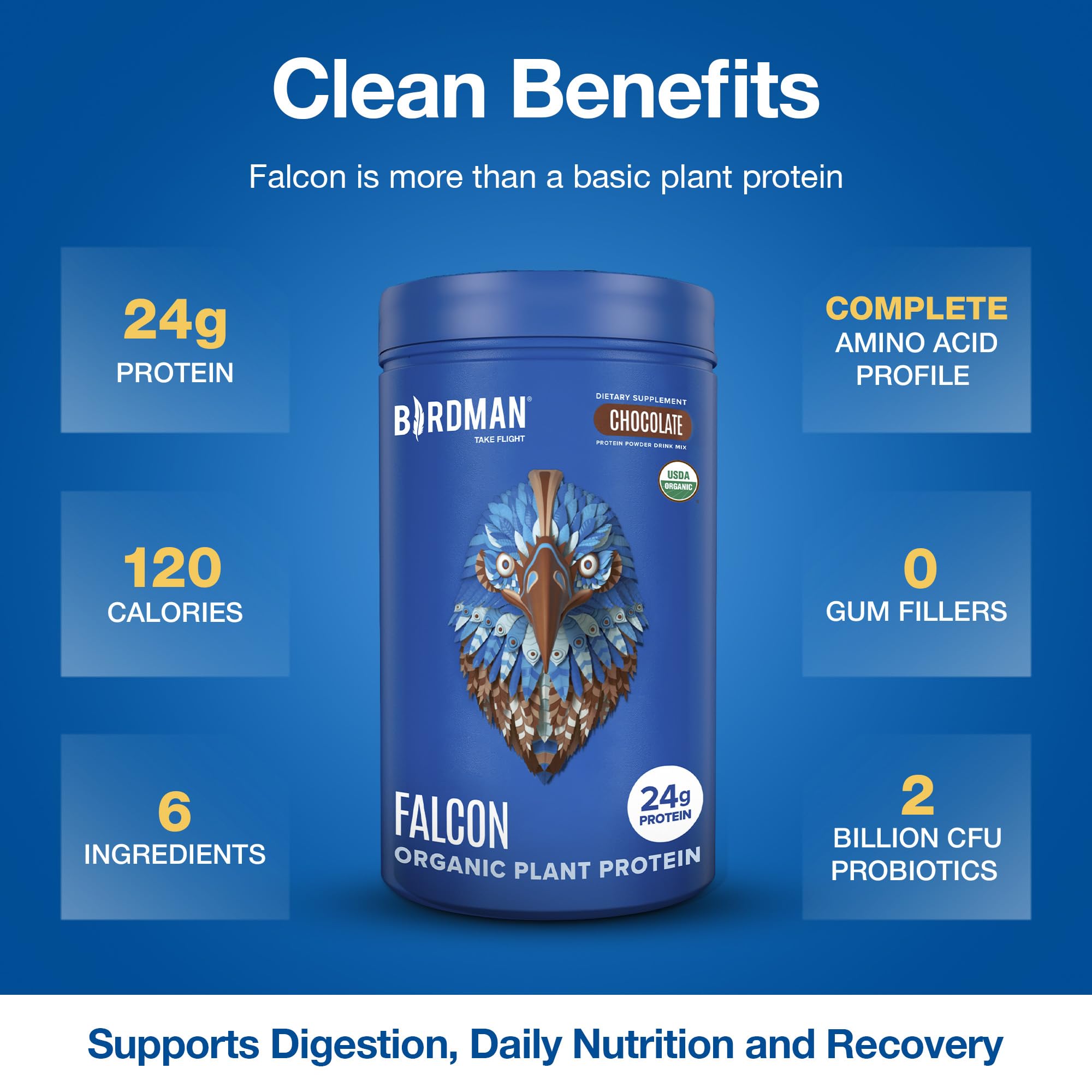 BIRDMAN Falcon probiotiques LifeINU pour une meilleure absorption des nutriments.