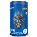 BIRDMAN Falcon protéine vegan chocolat poudre pour un apport protéique sans lactose.