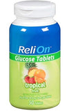 ReliOn tablettes de glucose raisin, option fruitée pour un regain rapide lors d'efforts.