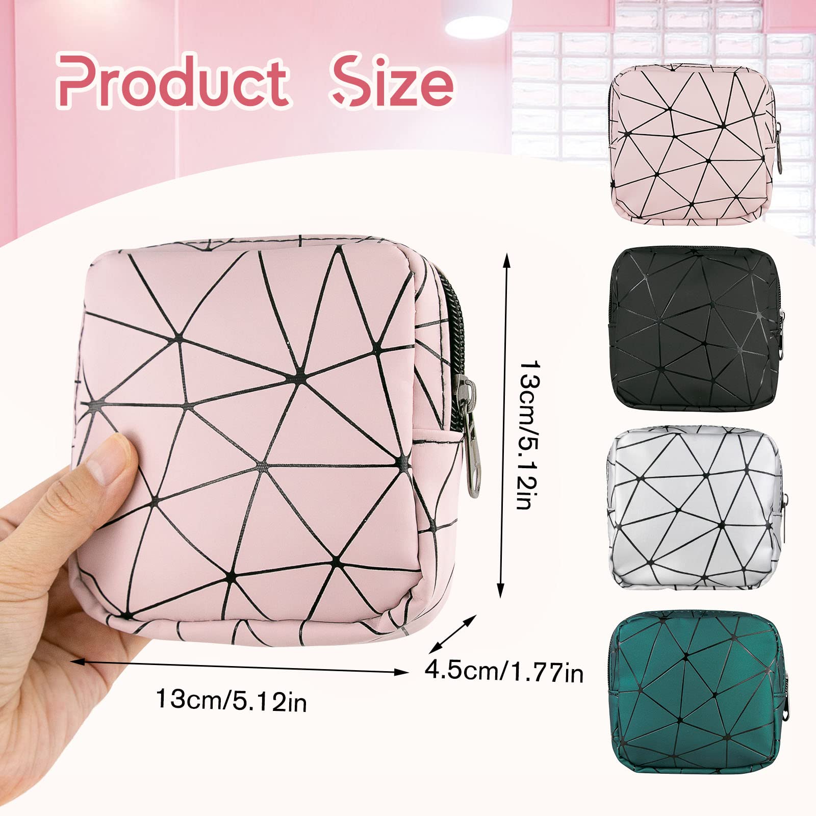 Pochette Bisanzoya avec quatre couleurs – rangement élégant et portable au quotidien.