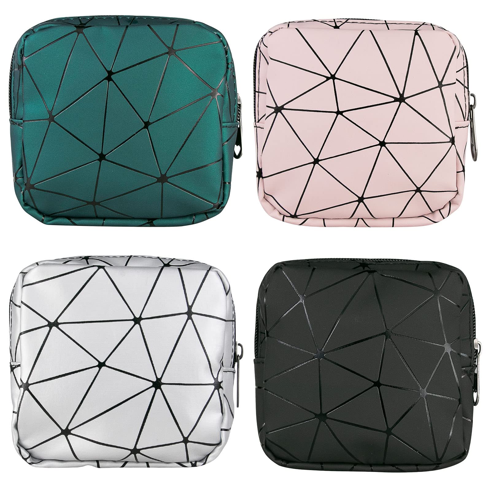 Pochette Bisanzoya de rangement pour protections hygiéniques – ensemble quatre pièces, discrétion garantie.