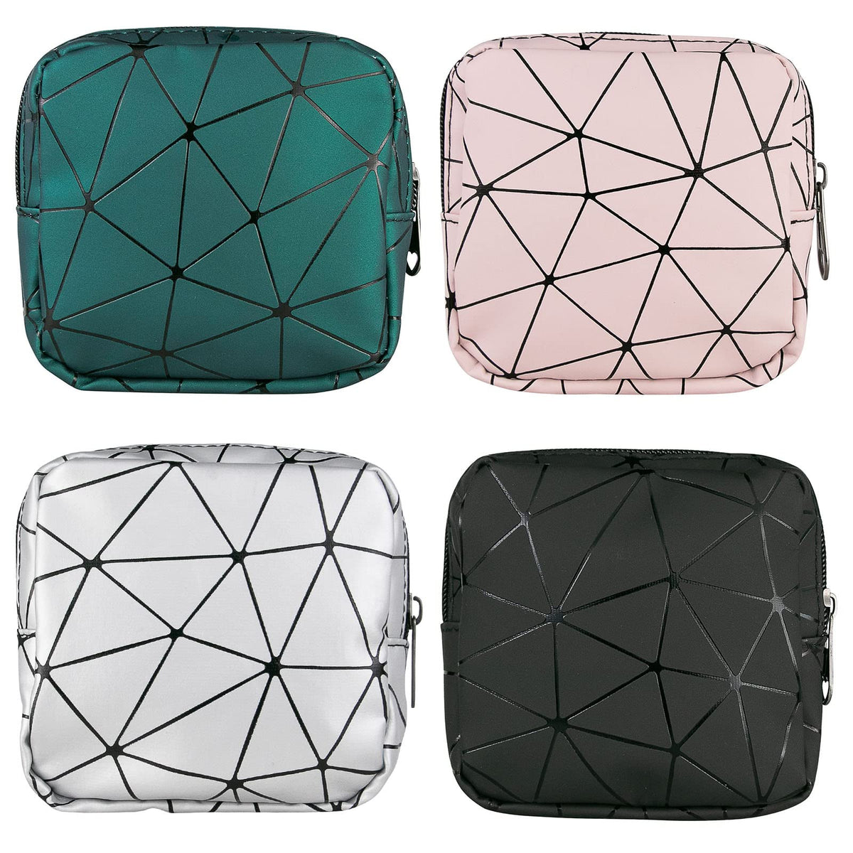 Pochette Bisanzoya de rangement pour protections hygiéniques – ensemble quatre pièces, discrétion garantie.