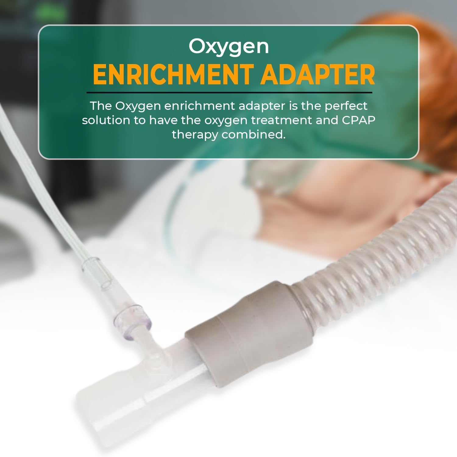 Connecteur Bistras oxygène pour tuyau CPAP, flux continu