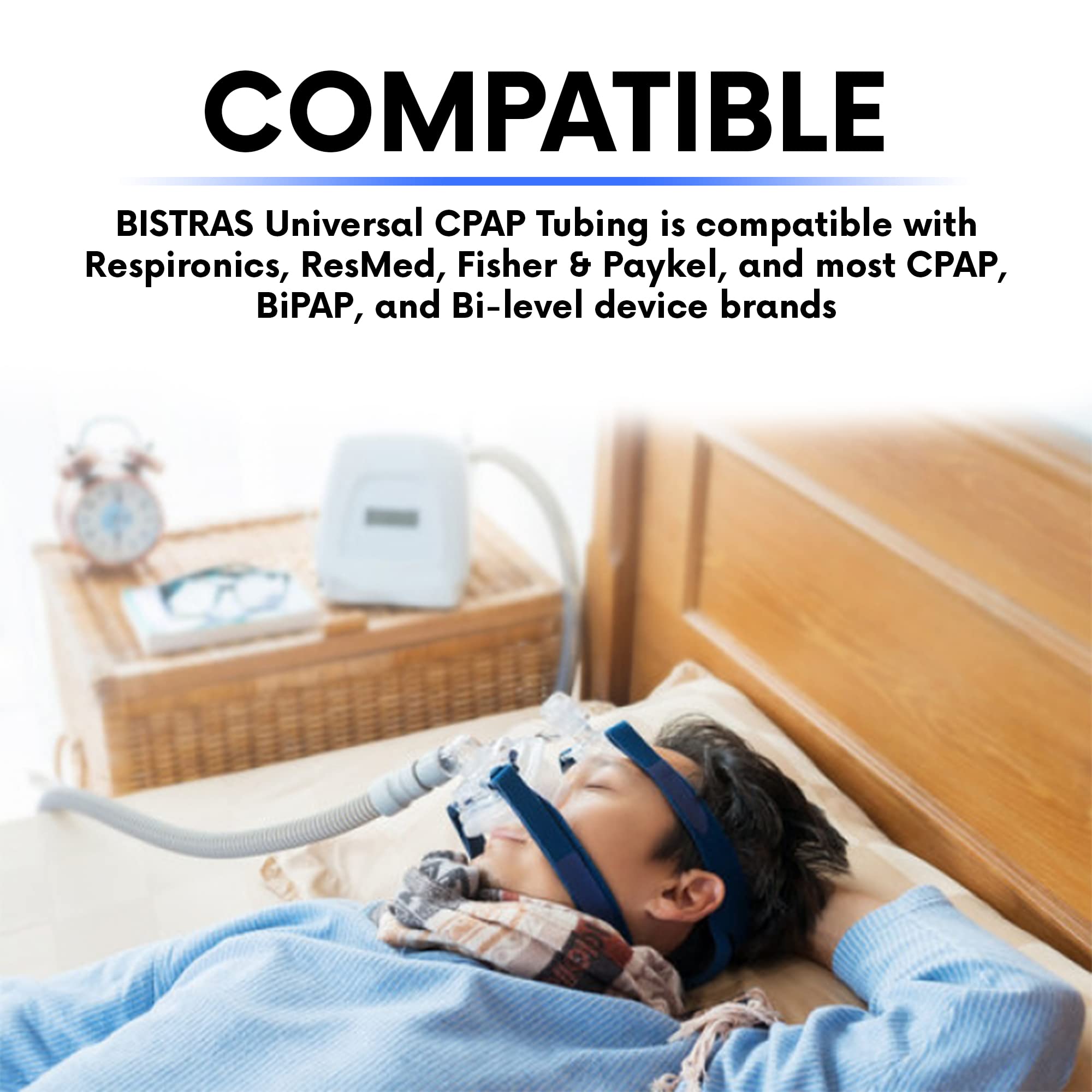 Tuyau CPAP Bistras à intérieur lisse offrant un flux optimal.