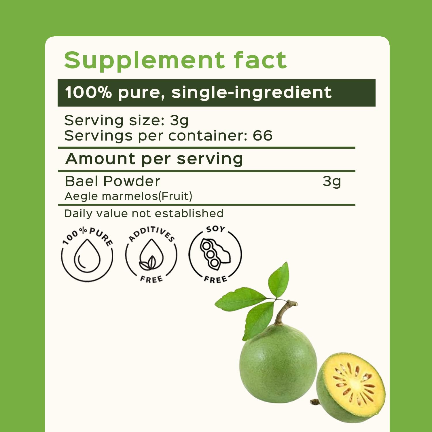 bixa BOTANICAL Bilva Powder mesure une cuillère pour doser après les repas