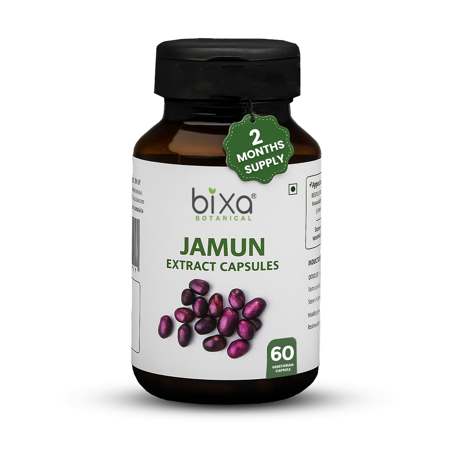 Flacon gélules Jamun de Bixa BOTANICAL, soutien digestif potentiel.