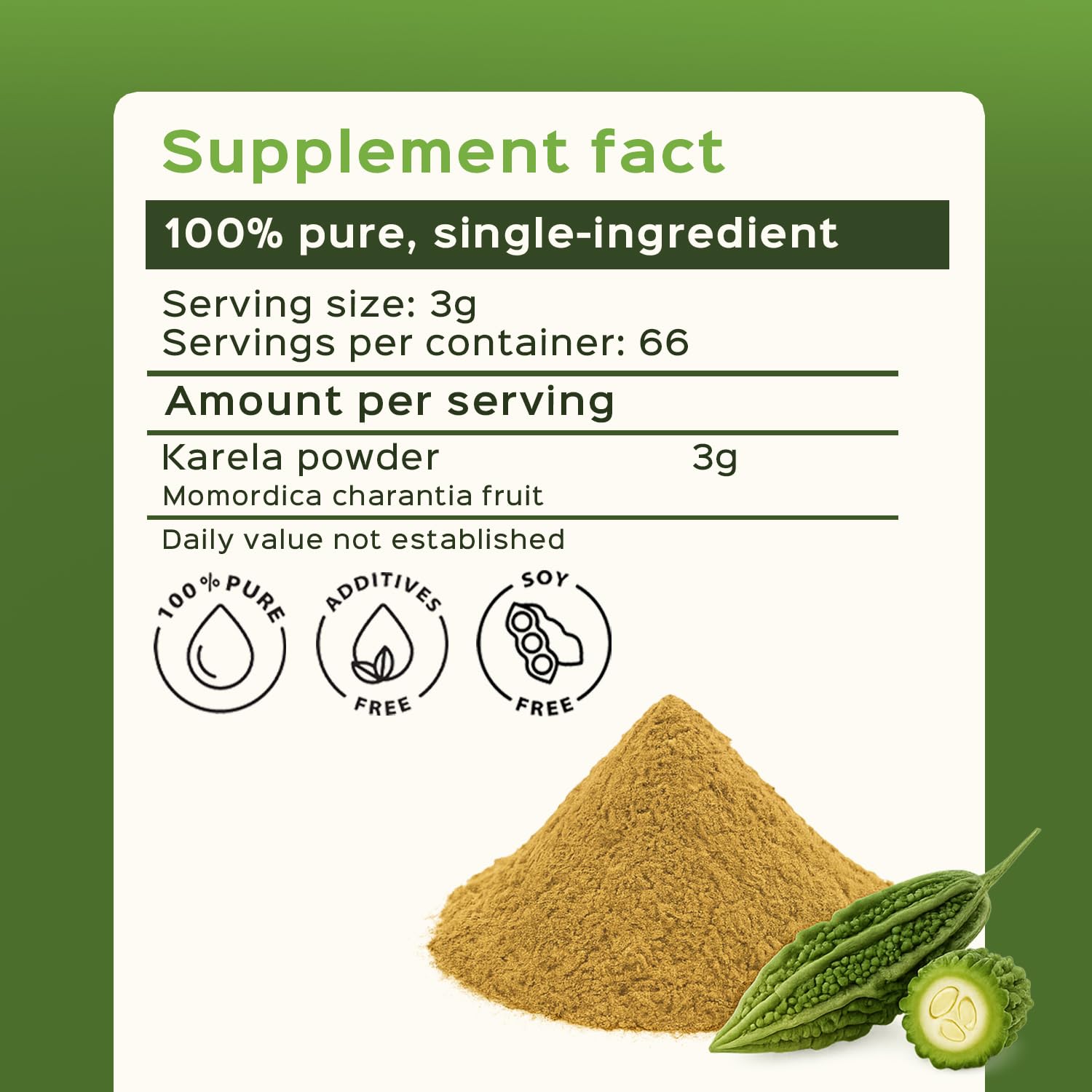 lab testée et traçabilité de la Bitter Melon Powder