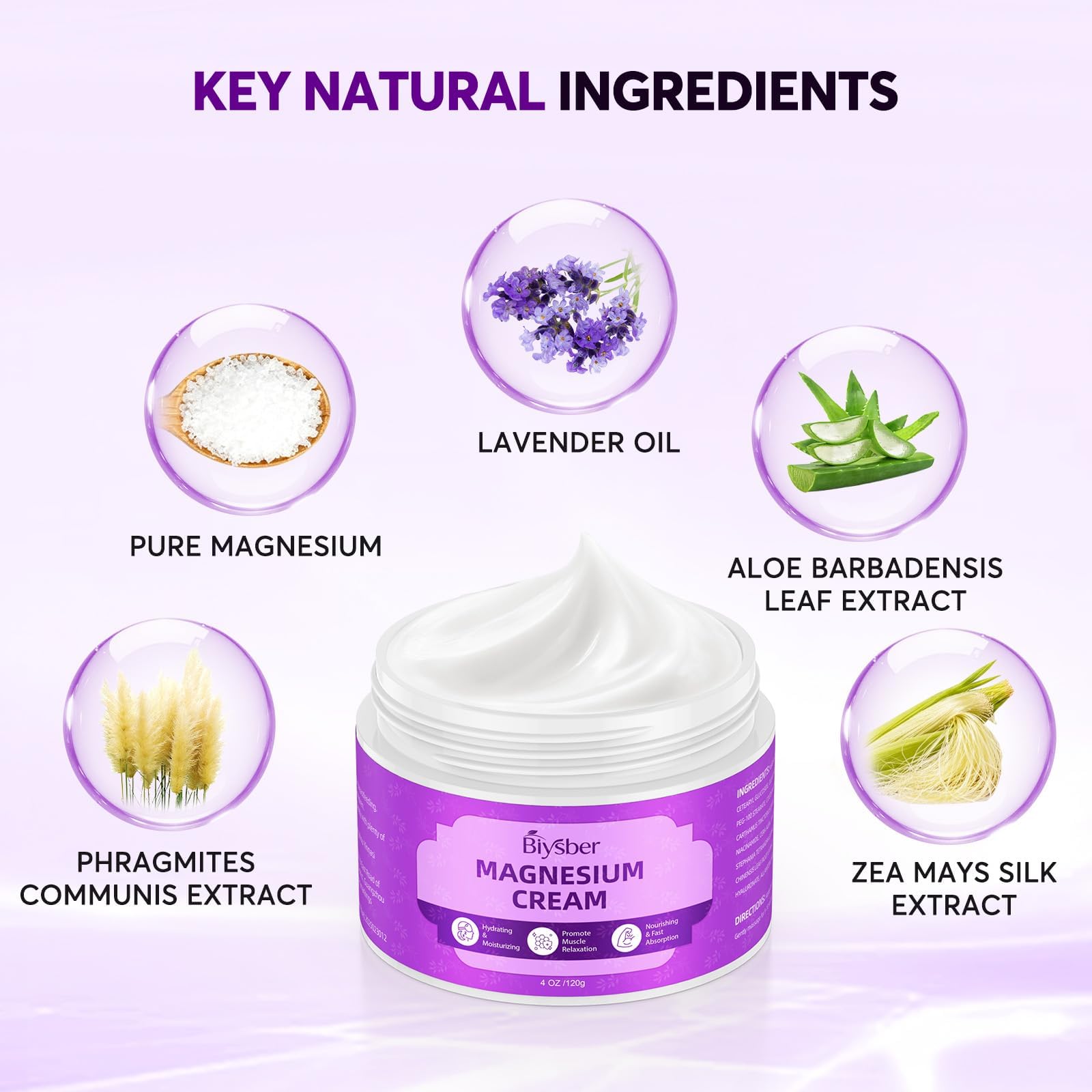 BIYSBER lotion magnésium Idée cadeau: coffret bien-être pour femmes et hommes.