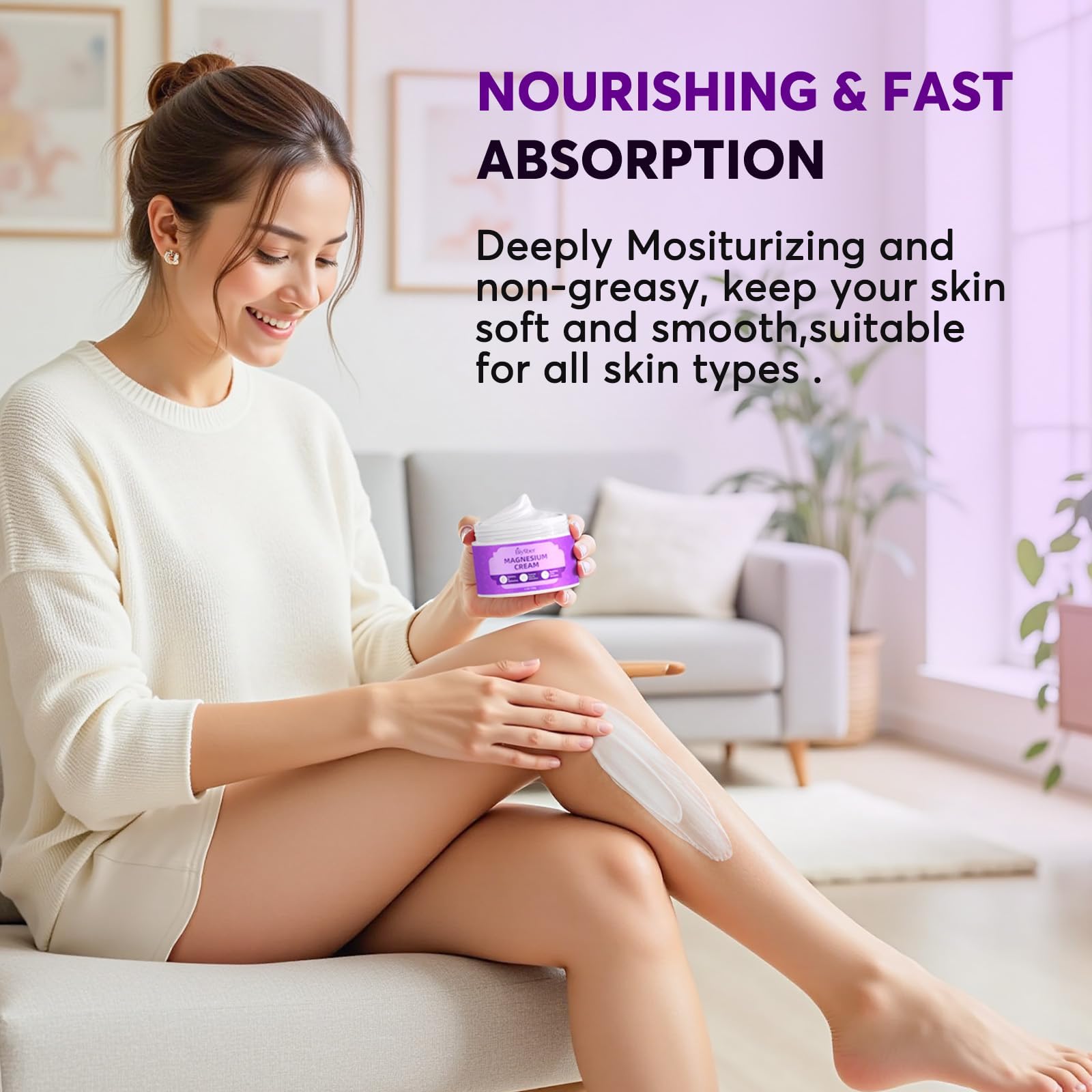 BIYSBER lotion magnésium Ingrédients naturels: formule sans colorants ni parabènes.