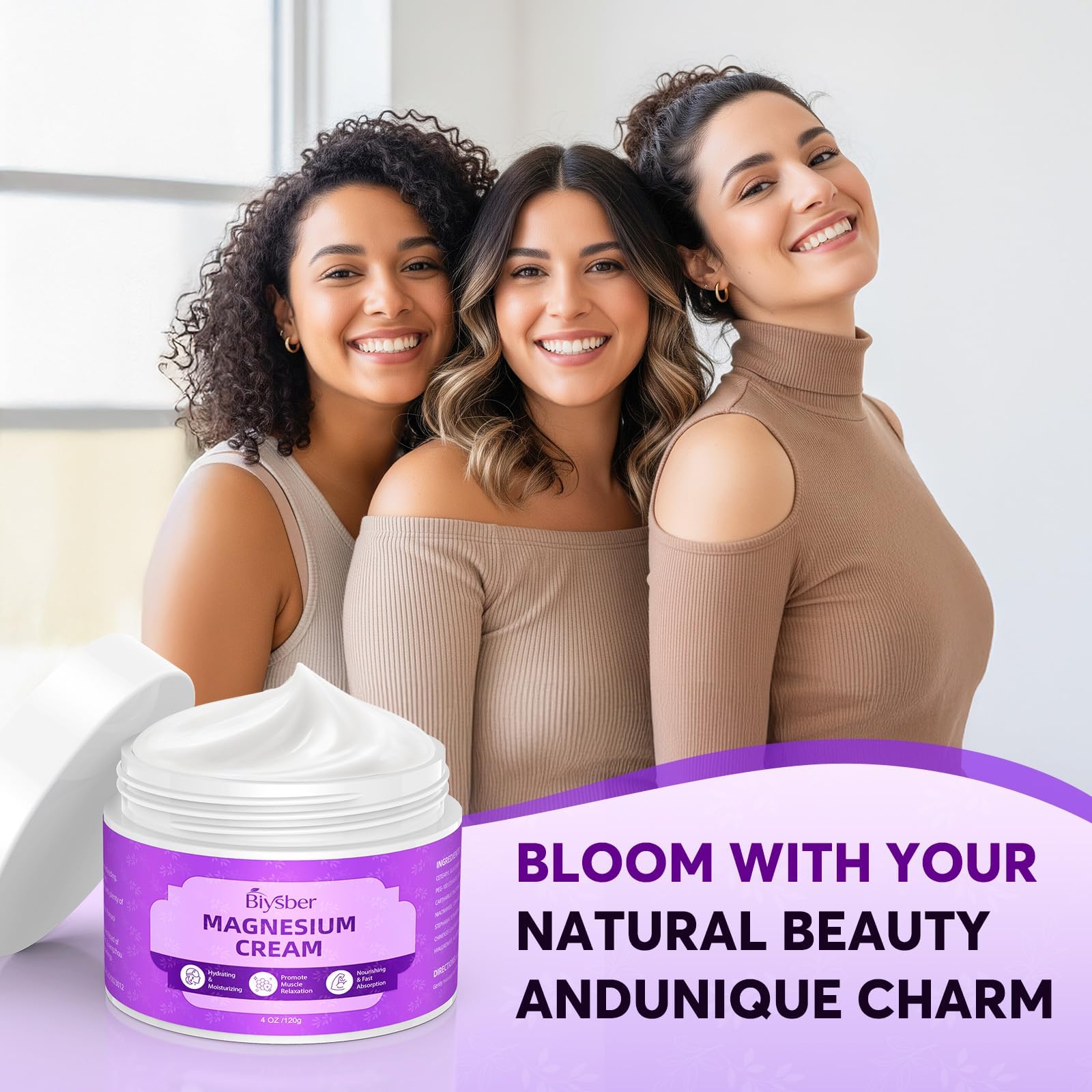 BIYSBER lotion magnésium Utilisation jambes et bras: application simple et pratique.