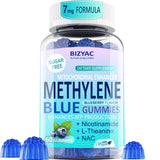 Gommes Bizyac Bleu de Méthylène: flacon, énergie soutenue et concentration améliorée.