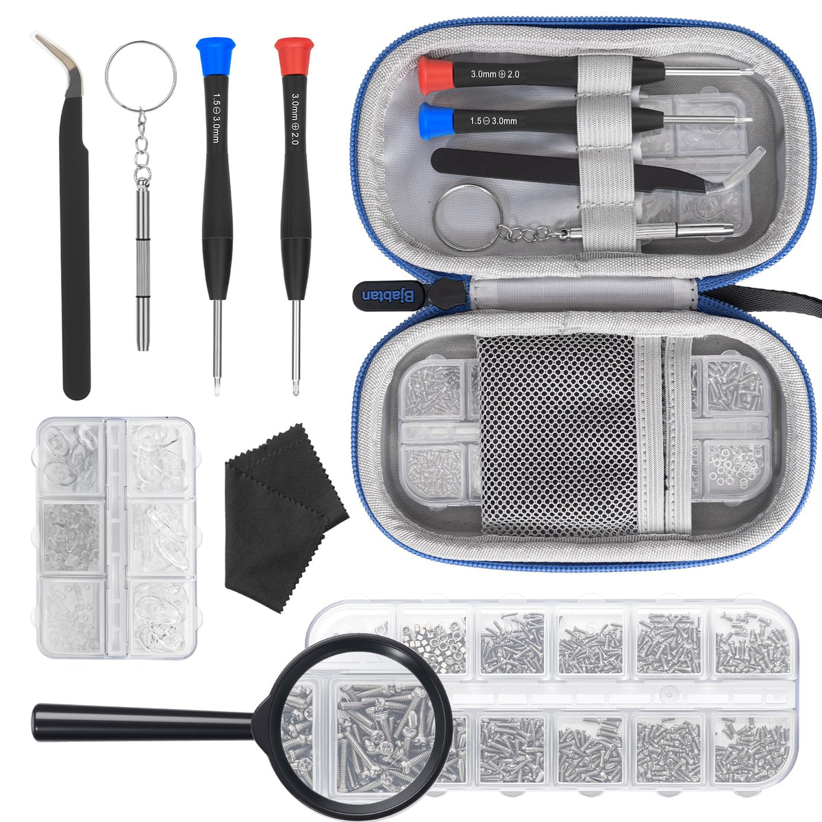 Trousse Bjabtan complète pour réparations de lunettes et montures