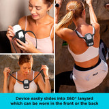 BLACK+DECKER ComfortPak, usage en extérieur lors d'une activité sportive.