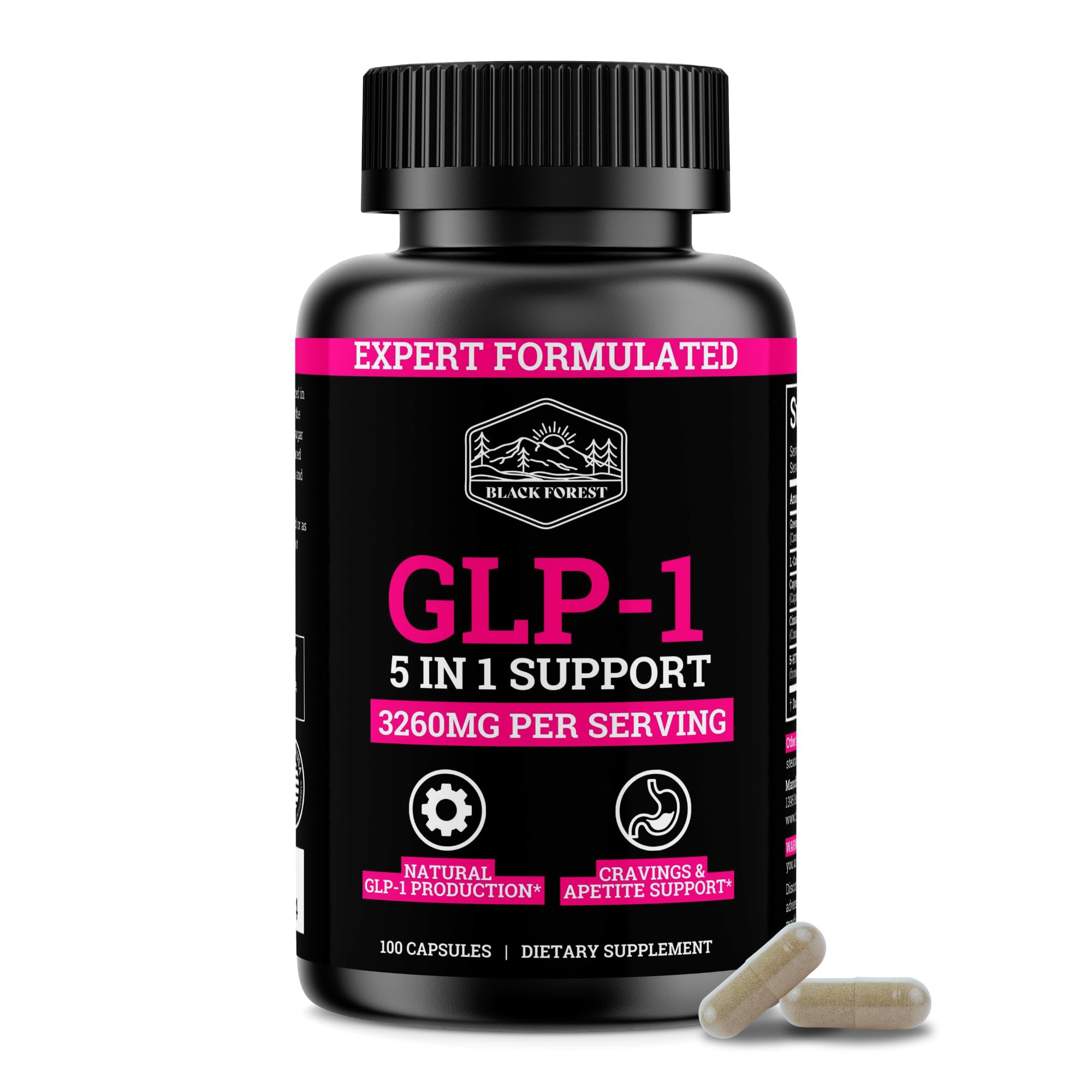Black Forest GLP-1 Booster – bouteille prête à l’emploi pour un soutien métabolique potentiel.