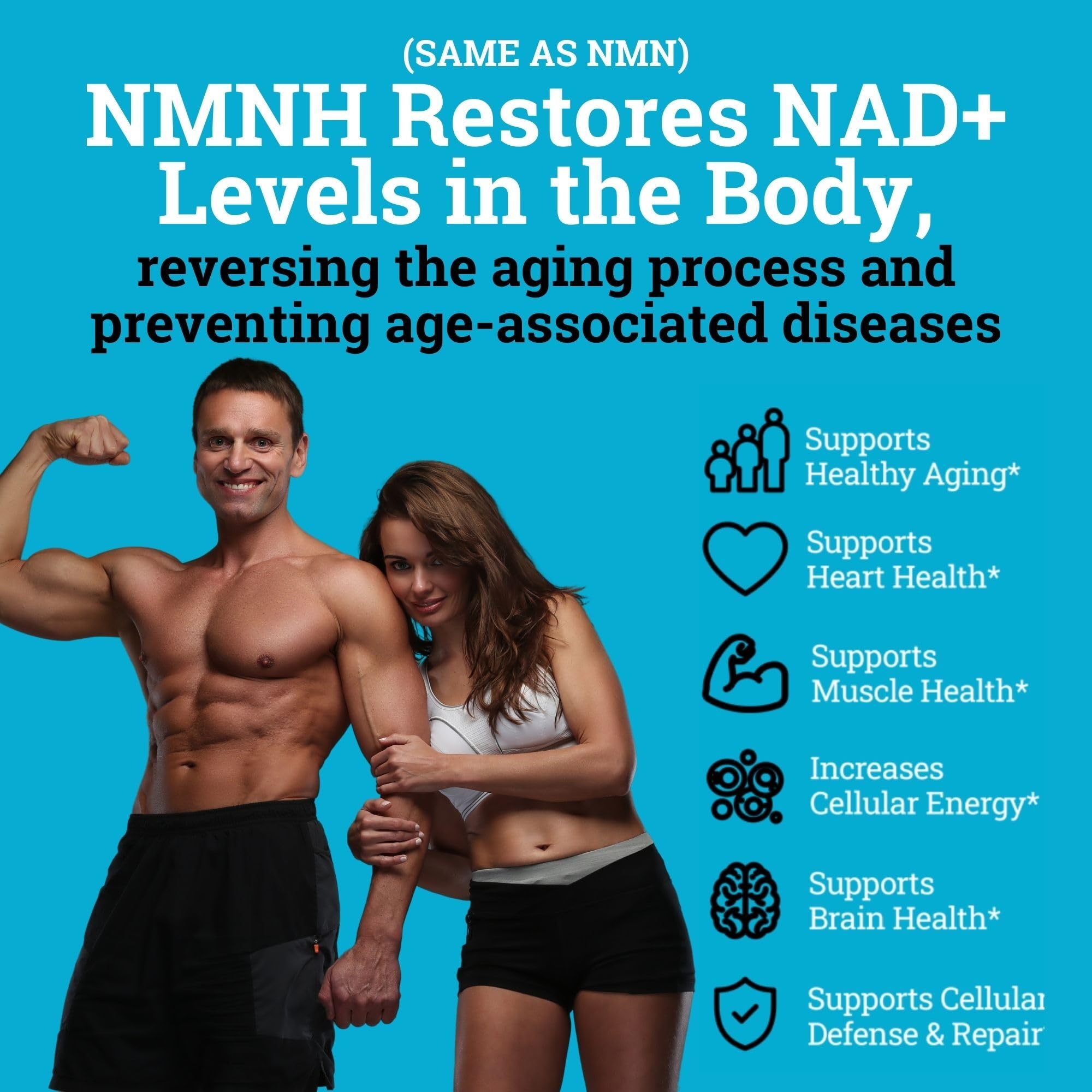 NMNH Black Forest, BioPerine et capsules, absorption potentielle optimisée pour NAD+.